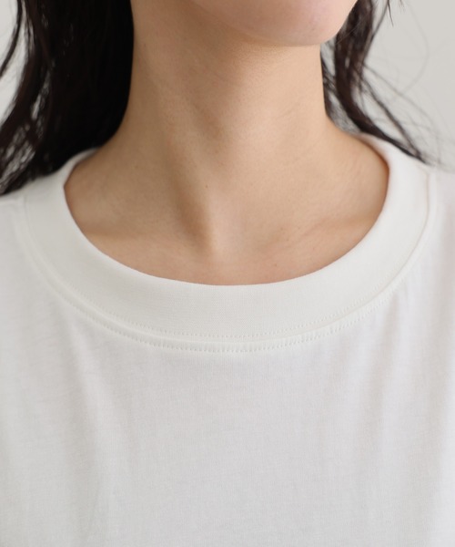 ElegChic（エレグシック）の「ゆったりロールアップカットソー（Tシャツ/カットソー・レディース・オフホワイト/杢グレー/ブラック/カーキ・M/XL/4L）」の21枚目の写真