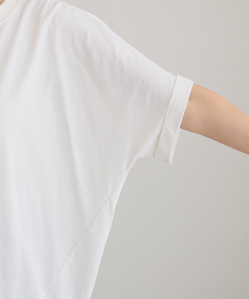 ElegChic（エレグシック）の「ゆったりロールアップカットソー（Tシャツ/カットソー・レディース・オフホワイト/杢グレー/ブラック/カーキ・M/XL/4L）」の22枚目の写真