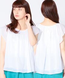 Another Edition | ヨウリョウラッフルショートスリーブ/AEFC Ｃヨウリュウ　RUFFLE SSL(シャツ/ブラウス)