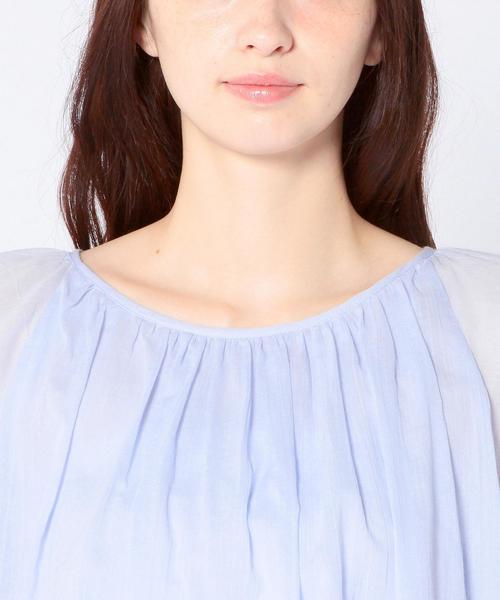 Another Edition（アナザーエディション）の「ヨウリョウラッフルショートスリーブ/AEFC Ｃヨウリュウ　RUFFLE SSL◆（シャツ/ブラウス・レディース・オフホワイト/オレンジ/ライトブルー・フリー）」の8枚目の写真