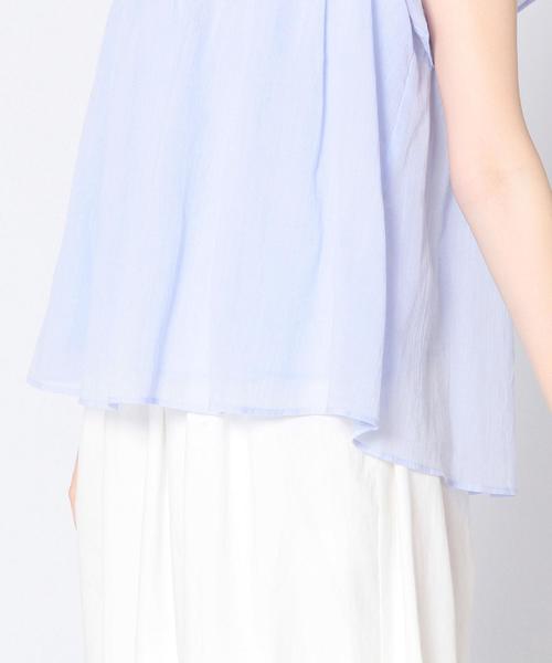 Another Edition（アナザーエディション）の「ヨウリョウラッフルショートスリーブ/AEFC Ｃヨウリュウ　RUFFLE SSL◆（シャツ/ブラウス・レディース・オフホワイト/オレンジ/ライトブルー・フリー）」の12枚目の写真