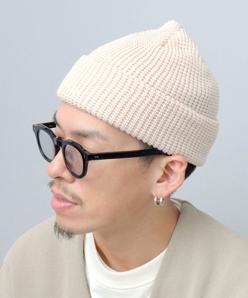 アクリル ワッフル ニットワッチ（ニットキャップ/ビーニー