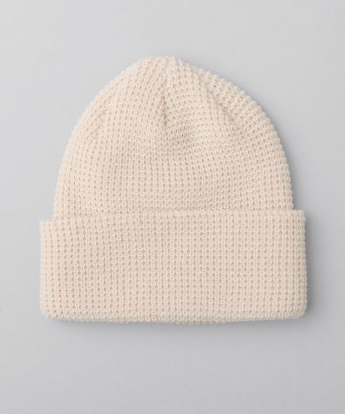 Basiquenti（ベーシックエンティ）の「アクリル ワッフル ニットワッチ（ニットキャップ/ビーニー・メンズ・イエロー/オレンジ/ベージュ/グリーン/ブラック/オフホワイト/グレー・FREE）」の15枚目の写真