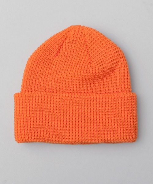 Basiquenti（ベーシックエンティ）の「アクリル ワッフル ニットワッチ（ニットキャップ/ビーニー・メンズ・イエロー/オレンジ/ベージュ/グリーン/ブラック/オフホワイト/グレー・FREE）」の18枚目の写真