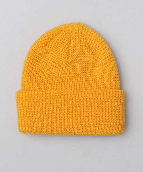 Basiquenti（ベーシックエンティ）の「アクリル ワッフル ニットワッチ（ニットキャップ/ビーニー・メンズ・イエロー/オレンジ/ベージュ/グリーン/ブラック/オフホワイト/グレー・FREE）」の17枚目の写真