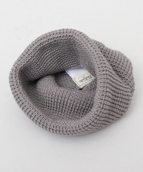 Basiquenti（ベーシックエンティ）の「アクリル ワッフル ニットワッチ（ニットキャップ/ビーニー・メンズ・イエロー/オレンジ/ベージュ/グリーン/ブラック/オフホワイト/グレー・FREE）」の8枚目の写真