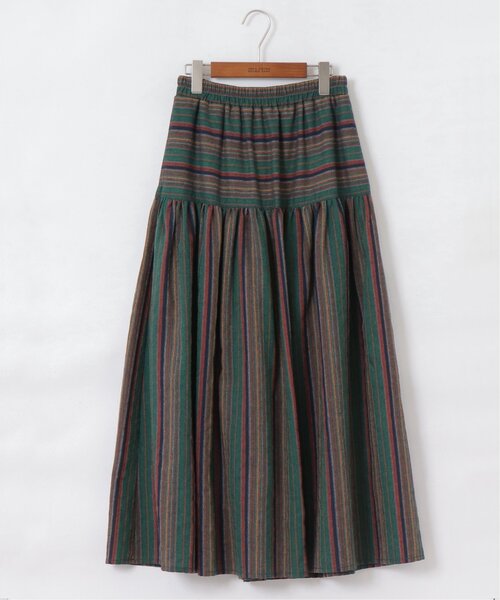 DOUBLE NAME（ダブルネーム）の「マルチ切り替えギャザースカート（スカート・レディース・グリーン/オレンジ・FREE）」の3枚目の写真