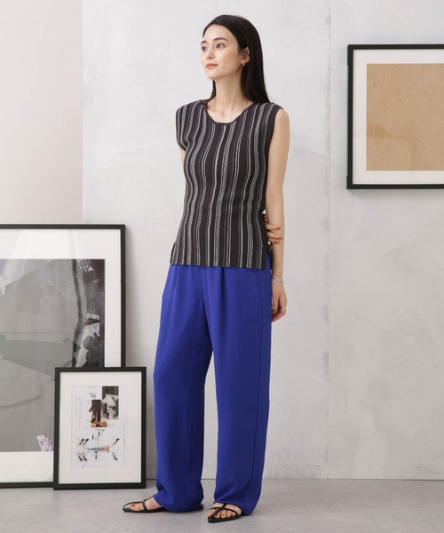 NANO universe（ナノユニバース）の「LB.04/マルチストライプタンクトップニット（タンクトップ・レディース・グリーン/ダークグレー/ベージュ・FREE）」の20枚目の写真