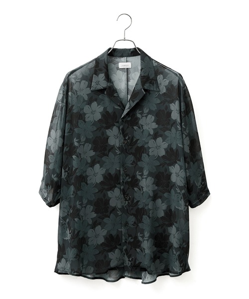 JUNRED（ジュンレッド）の「シアーフラワープリントドルマンシャツ（シャツ/ブラウス・メンズ・チャコールグレー/ネイビー/パープル・L/M/S）」の22枚目の写真