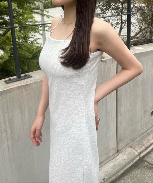 shesame(シーセム)の「カップ付きキャミワンピース(ワンピース・レディース・ブラック/ピンク/グリーン/オートミール・フリー)」の12枚目の写真