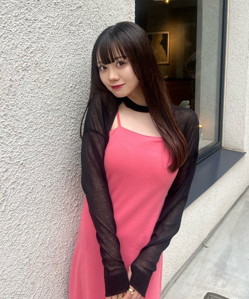 shesame(シーセム)の「カップ付きキャミワンピース(ワンピース・レディース・ブラック/ピンク/グリーン/オートミール・フリー)」の6枚目の写真