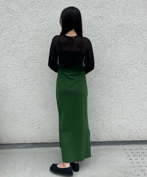 shesame(シーセム)の「カップ付きキャミワンピース(ワンピース・レディース・ブラック/ピンク/グリーン/オートミール・フリー)」の8枚目の写真