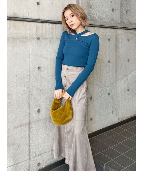 MURUA（ムルーア）の「フェイクファーミニバッグ（ハンドバッグ・レディース・マスタード/カーキ・FREE）」の13枚目の写真