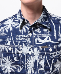 HYSTERICGLAMOUR   ガールズ総柄ブラウス FEELING HYSTERIC柄 シャツ|HYSTERIC GLAMOUR WOMEN | HYSTERIC