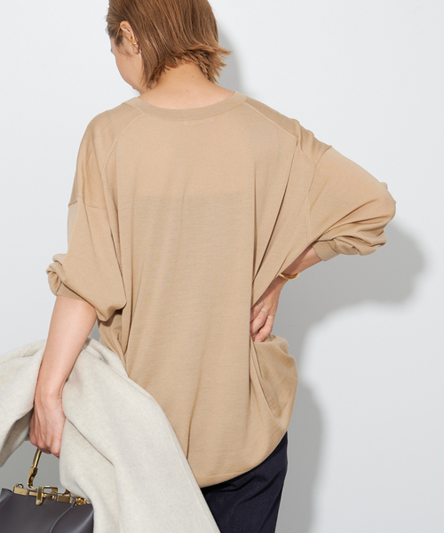 plage（プラージュ）の「Fine Gauge Vネックニット（ニット