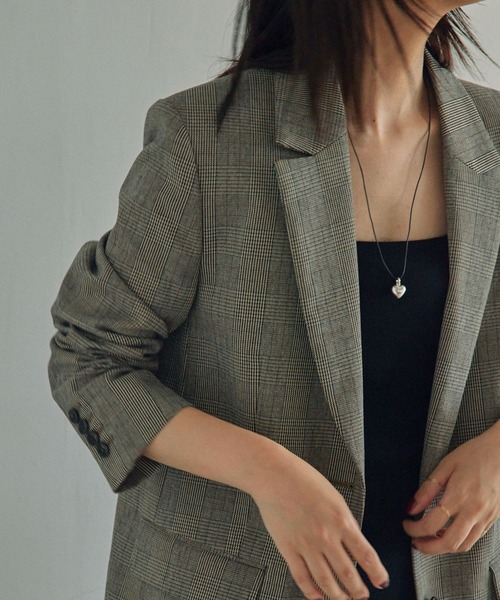 BABYLONE（バビロン）の「RIOチェックボクシージャケット（テーラード