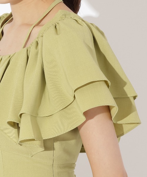 AND COUTURE（アンドクチュール）の「2wayフリルオフショルワンピース