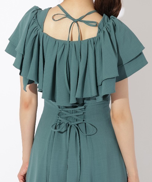 And Couture ストライプオフショルフリルワンピース And Couture ストライプオフショルフリルワンピース レディース