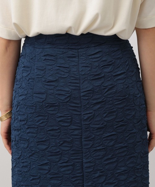 A part by（アパートバイ）の「【WEB限定Sサイズあり】カットジャガードナロースカート（スカート・レディース・ブルー系その他5/ブラック/オフホワイト・SMALL/FREE）」の5枚目の写真