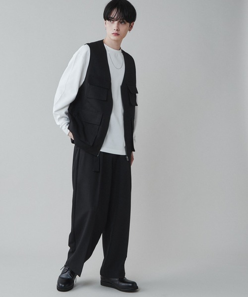 LUCY（ルーシー）の「LUCY/【セットアップ対応】トロミマルチポケットベスト（ベスト・メンズ・ブラック/ブルー系その他・FREE）」の3枚目の写真