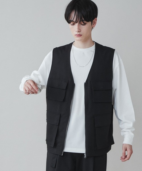 LUCY（ルーシー）の「LUCY/【セットアップ対応】トロミマルチポケットベスト（ベスト・メンズ・ブラック/ブルー系その他・FREE）」の11枚目の写真