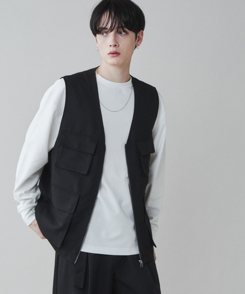 LUCY（ルーシー）の「LUCY/【セットアップ対応】トロミマルチポケットベスト（ベスト・メンズ・ブラック/ブルー系その他・FREE）」の12枚目の写真