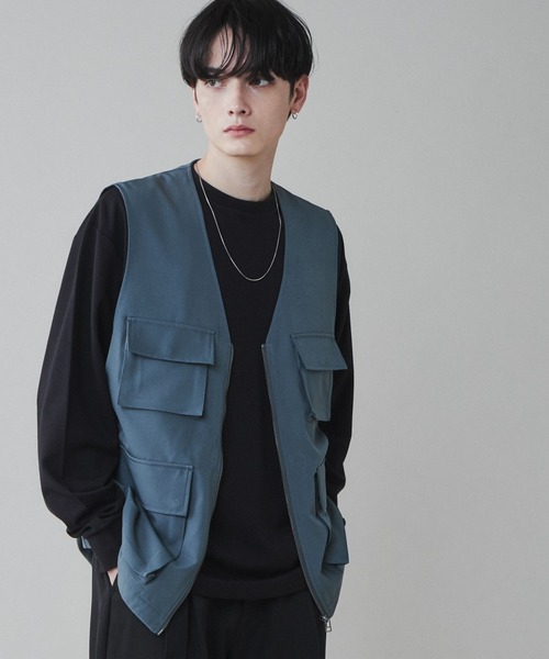 LUCY（ルーシー）の「LUCY/【セットアップ対応】トロミマルチポケットベスト（ベスト・メンズ・ブラック/ブルー系その他・FREE）」の14枚目の写真