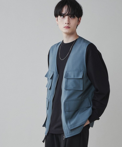 LUCY（ルーシー）の「LUCY/【セットアップ対応】トロミマルチポケットベスト（ベスト・メンズ・ブラック/ブルー系その他・FREE）」の15枚目の写真