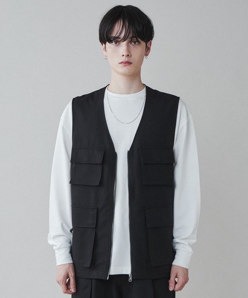 LUCY（ルーシー）の「LUCY/【セットアップ対応】トロミマルチポケットベスト（ベスト・メンズ・ブラック/ブルー系その他・FREE）」の17枚目の写真