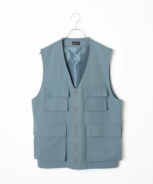 LUCY（ルーシー）の「LUCY/【セットアップ対応】トロミマルチポケットベスト（ベスト・メンズ・ブラック/ブルー系その他・FREE）」の22枚目の写真