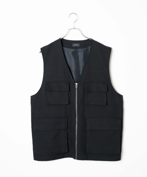 LUCY（ルーシー）の「LUCY/【セットアップ対応】トロミマルチポケットベスト（ベスト・メンズ・ブラック/ブルー系その他・FREE）」の21枚目の写真
