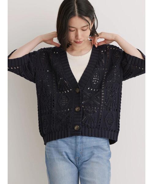 AMERICAN HOLIC（アメリカンホリック）の「レース柄5分袖ニット