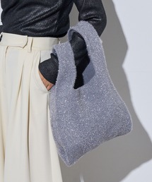 MAISON BREEZE | 【MAISON BREEZE】glitter shoping bag /ラメフェザー ショッピングバッグ mini tote(トートバッグ)