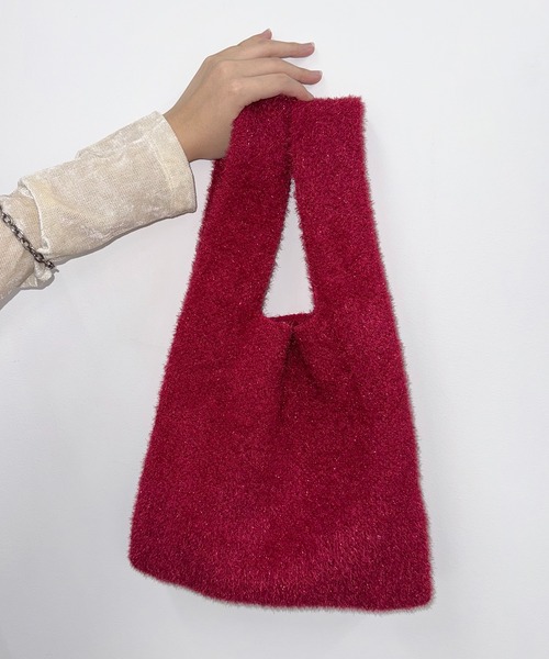 MAISON BREEZE（メゾンブリーズ）の「【MAISON BREEZE】glitter shoping bag /ラメフェザー ショッピングバッグ mini tote（トートバッグ・レディース・ブラック/マルチ/ゴールド/シルバー/その他2/レッド/ブルー・FREE）」の10枚目の写真