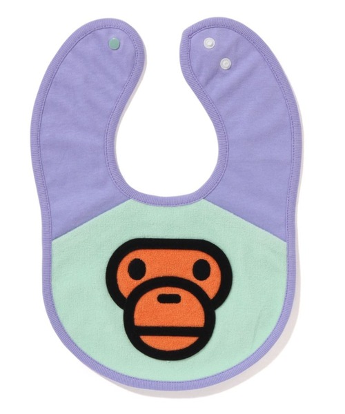 A BATHING APE（アベイシングエイプ）の「BABY MILO PILE BIB KB（スタイ/よだれかけ・キッズ・ピンク/パープル/グリーン・FREE）」の3枚目の写真