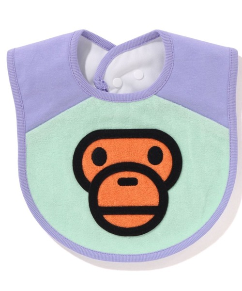 A BATHING APE（アベイシングエイプ）の「BABY MILO PILE BIB KB（スタイ/よだれかけ・キッズ・ピンク/パープル/グリーン・FREE）」の5枚目の写真