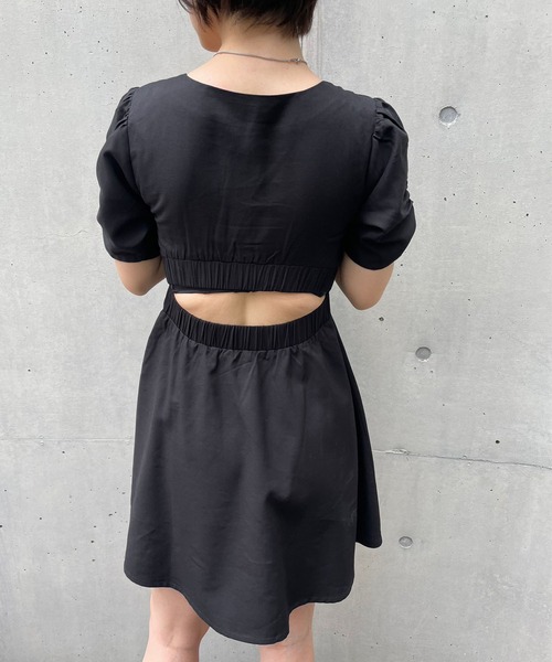 ENVYM（アンビー）の「バックオープンミニワンピース（ワンピース・レディース・ブラック/ホワイト/ゼブラ・FREE）」の10枚目の写真