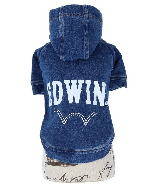 EDWIN（エドウィン）の「EDWIN/デニムライクロゴパーカー（ペットウェア・メンズ・ネイビー/ブルー・M/2L/XS/L/S/3L）」の7枚目の写真
