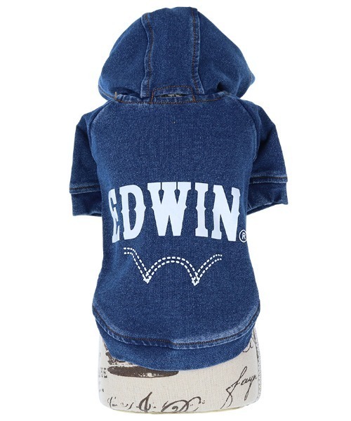 EDWIN（エドウィン）の「EDWIN/デニムライクロゴパーカー（ペットウェア・メンズ・ネイビー/ブルー・M/2L/XS/L/S/3L）」の8枚目の写真