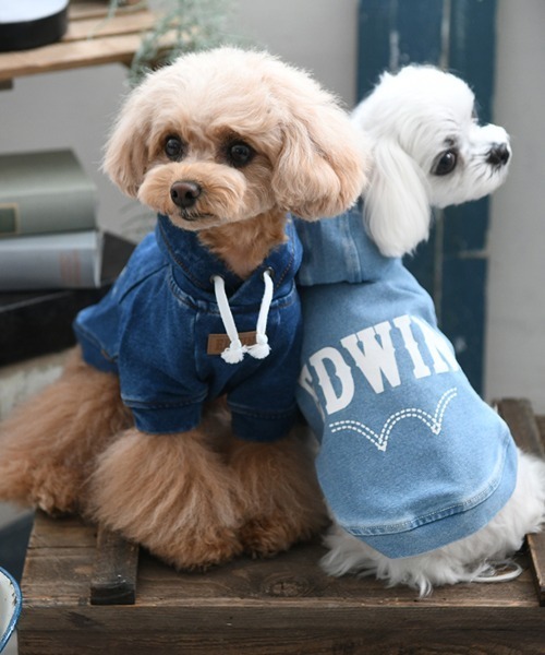 EDWIN（エドウィン）の「EDWIN/デニムライクロゴパーカー（ペットウェア・メンズ・ネイビー/ブルー・M/2L/XS/L/S/3L）」の15枚目の写真