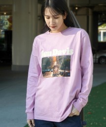 《BEN DAVIS》PRINT LONG SLEEVE TEE/リサイクルコットン混