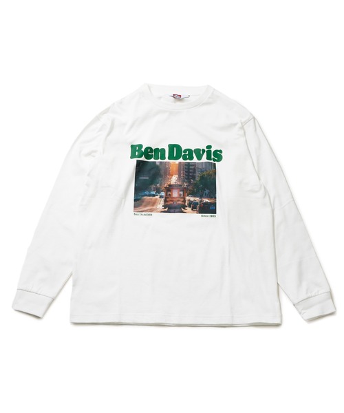 BEN DAVIS（ベンデイビス）の「《BEN DAVIS》PRINT LONG SLEEVE TEE/リサイクルコットン混（Tシャツ/カットソー・レディース・ブラック/オフホワイト/ピンク・FREE）」の4枚目の写真
