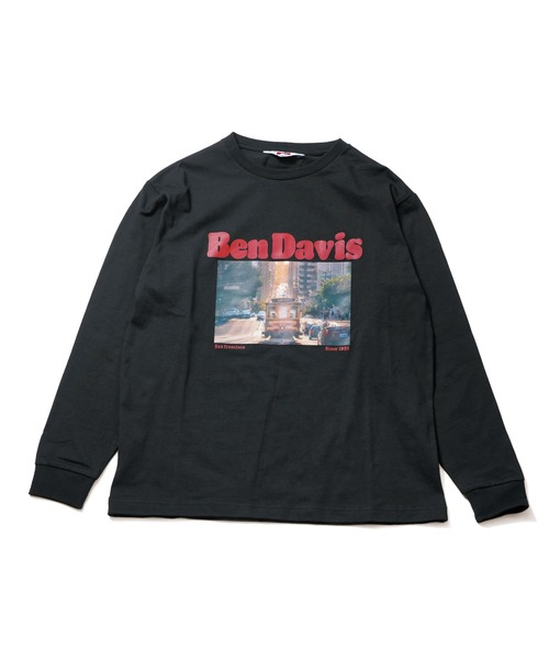BEN DAVIS（ベンデイビス）の「《BEN DAVIS》PRINT LONG SLEEVE TEE/リサイクルコットン混（Tシャツ/カットソー・レディース・ブラック/オフホワイト/ピンク・FREE）」の5枚目の写真