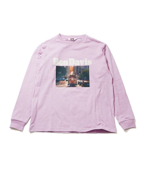 BEN DAVIS（ベンデイビス）の「《BEN DAVIS》PRINT LONG SLEEVE TEE/リサイクルコットン混（Tシャツ/カットソー・レディース・ブラック/オフホワイト/ピンク・FREE）」の6枚目の写真