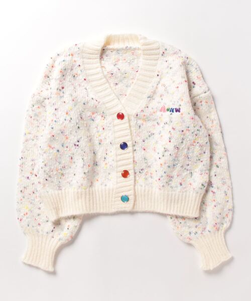 meJane（ミージェーン）の「カラーネップクロップドニットカーディガン（カーディガン/ボレロ・レディース・ホワイト系・FREE）」の4枚目の写真