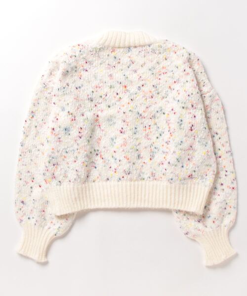 meJane（ミージェーン）の「カラーネップクロップドニットカーディガン（カーディガン/ボレロ・レディース・ホワイト系・FREE）」の5枚目の写真