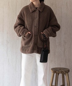 フェイクファー ドッキングスエードコート TINA：JOJUN（その他