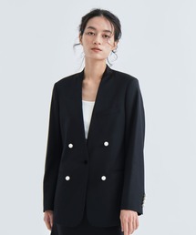 CINOH | 【CINOH/チノ】BLACK FORMAL NO COLLAR JACKET/ブラックフォーマルノーカラージャケット(ノーカラージャケット)