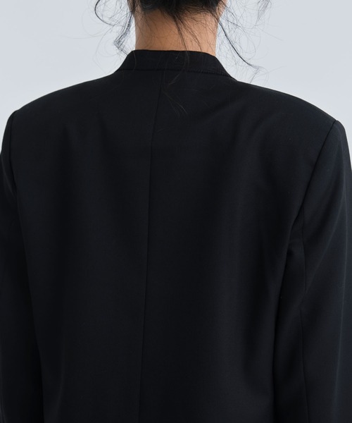 BLACK FORMAL JACKET DRESS(36 BLACK): CINOH: WOMENS