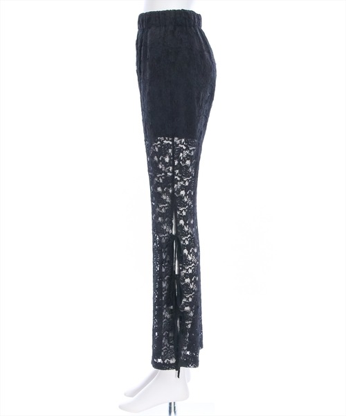 clear（クリア）の「サイドリボンレースパンツ[低身長用サイズ有]（その他パンツ・レディース・アイボリー/ブラック・F/XS）」の4枚目の写真